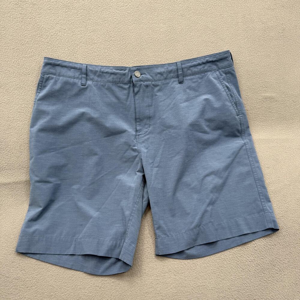 Faherty All Day Shorts Mens 38 Blue‎ 9 Inseam Chino Stretch Drawstring Casual